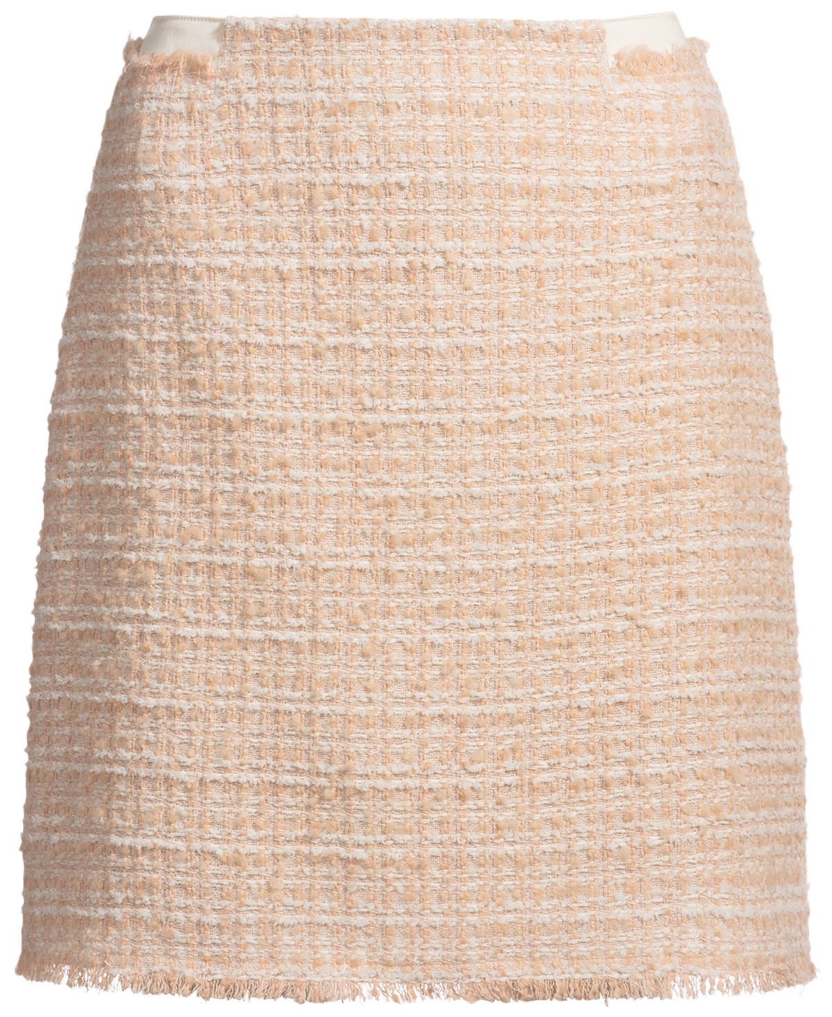 Hugo Boss Tweed Skirt With Stretch-cotton Waistband In Open Misc