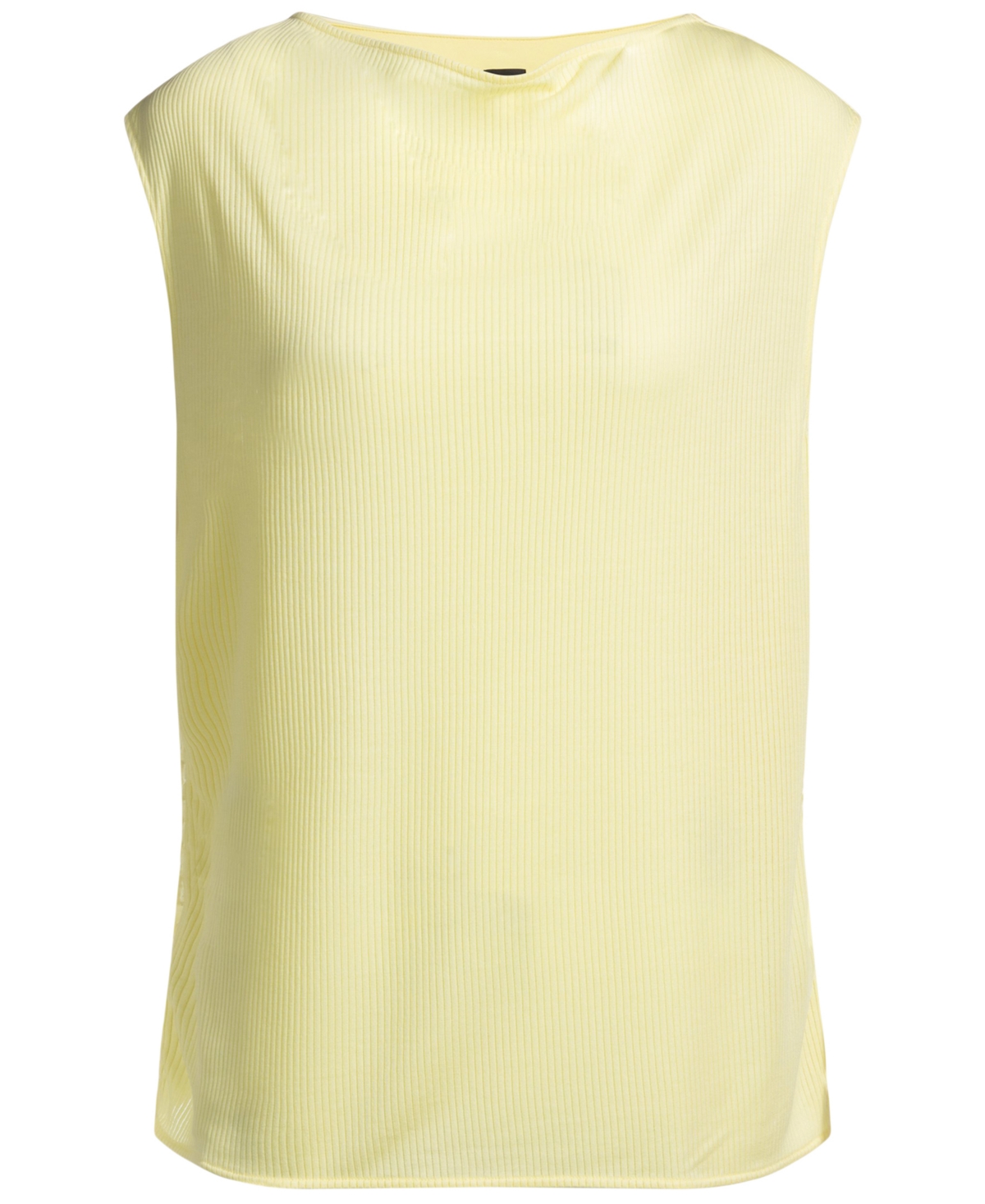 Hugo Boss Boss By  Women's High Neck Sleeveless T-shirt In Open Yellow