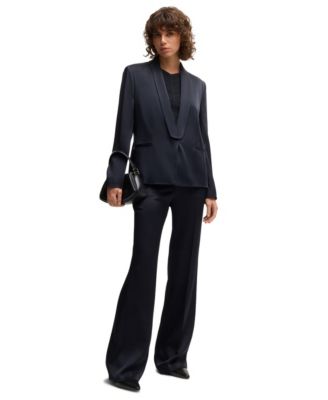 Women's Knitted Structure V-Neck Top