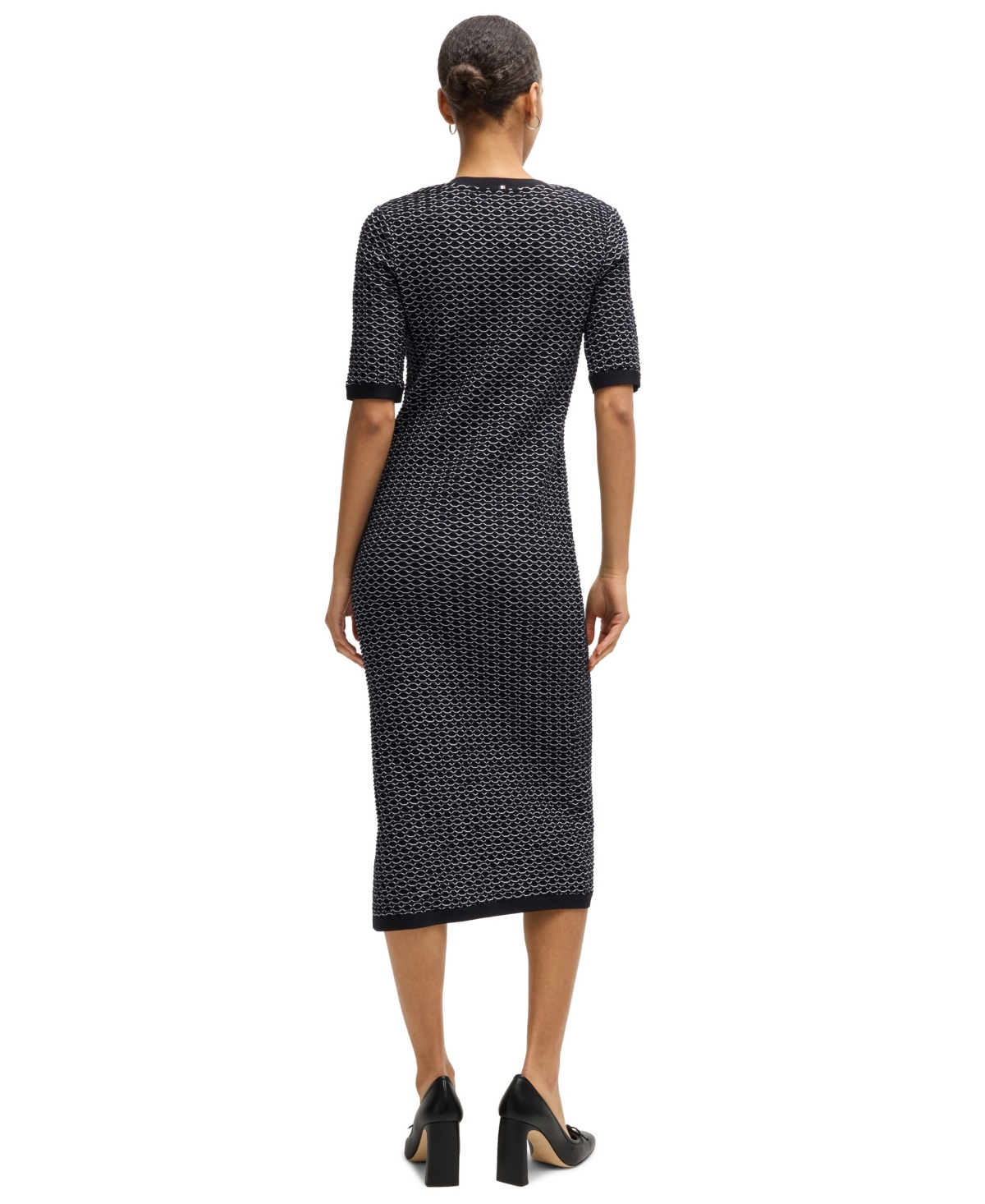 Hugo Boss Boss By  Women's Crew-neck Dress In Open Misc