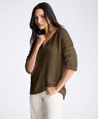 Kenneth Cole - Women's Oversized V-Neck Sweater