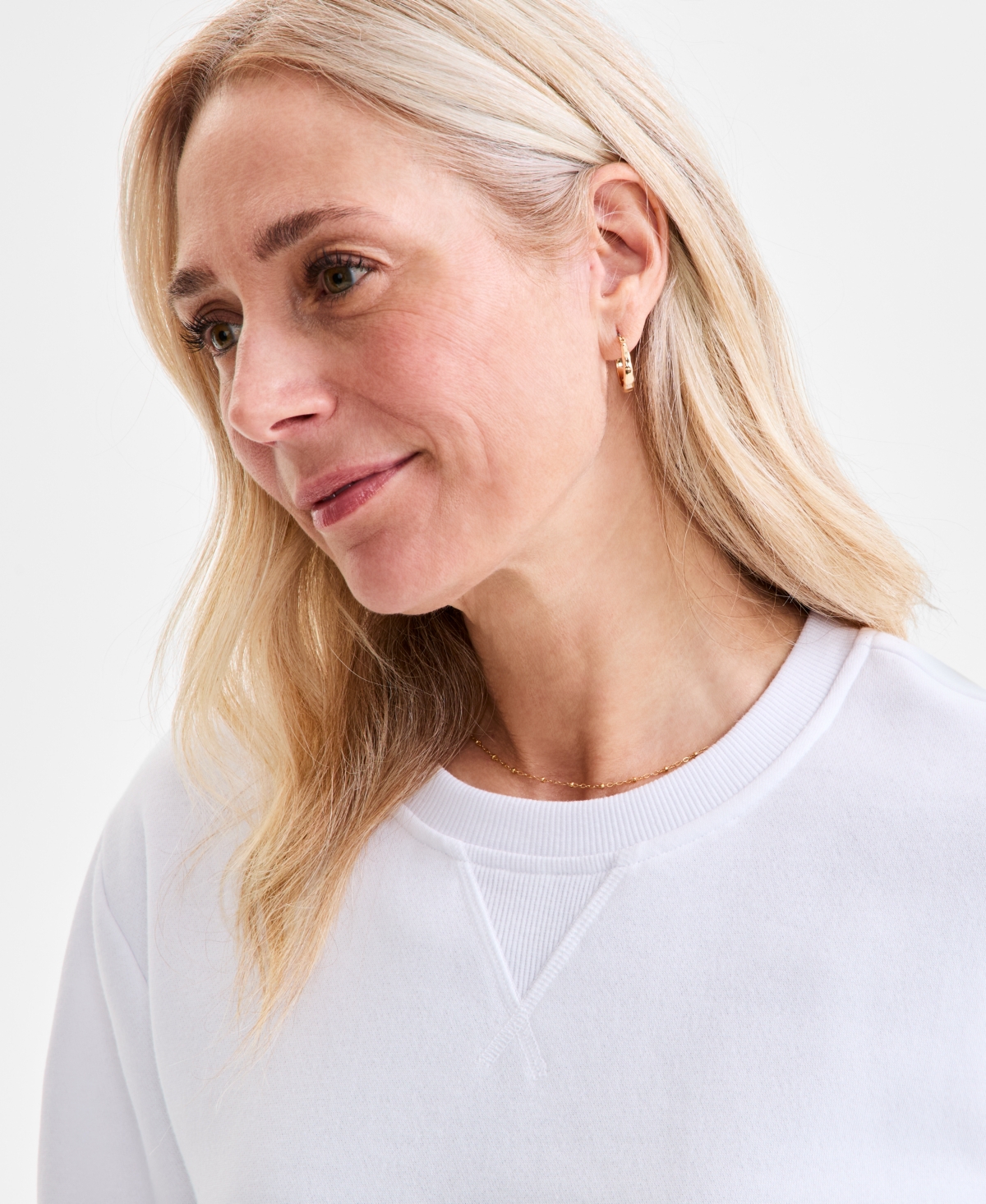 Style & Co Women's Long-Sleeve Crewneck Sweatshirt, Created for Macy's