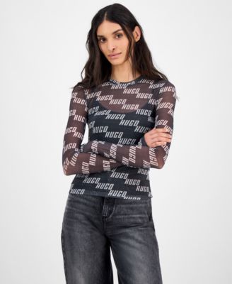 HUGO - Women's Logo Mesh Top