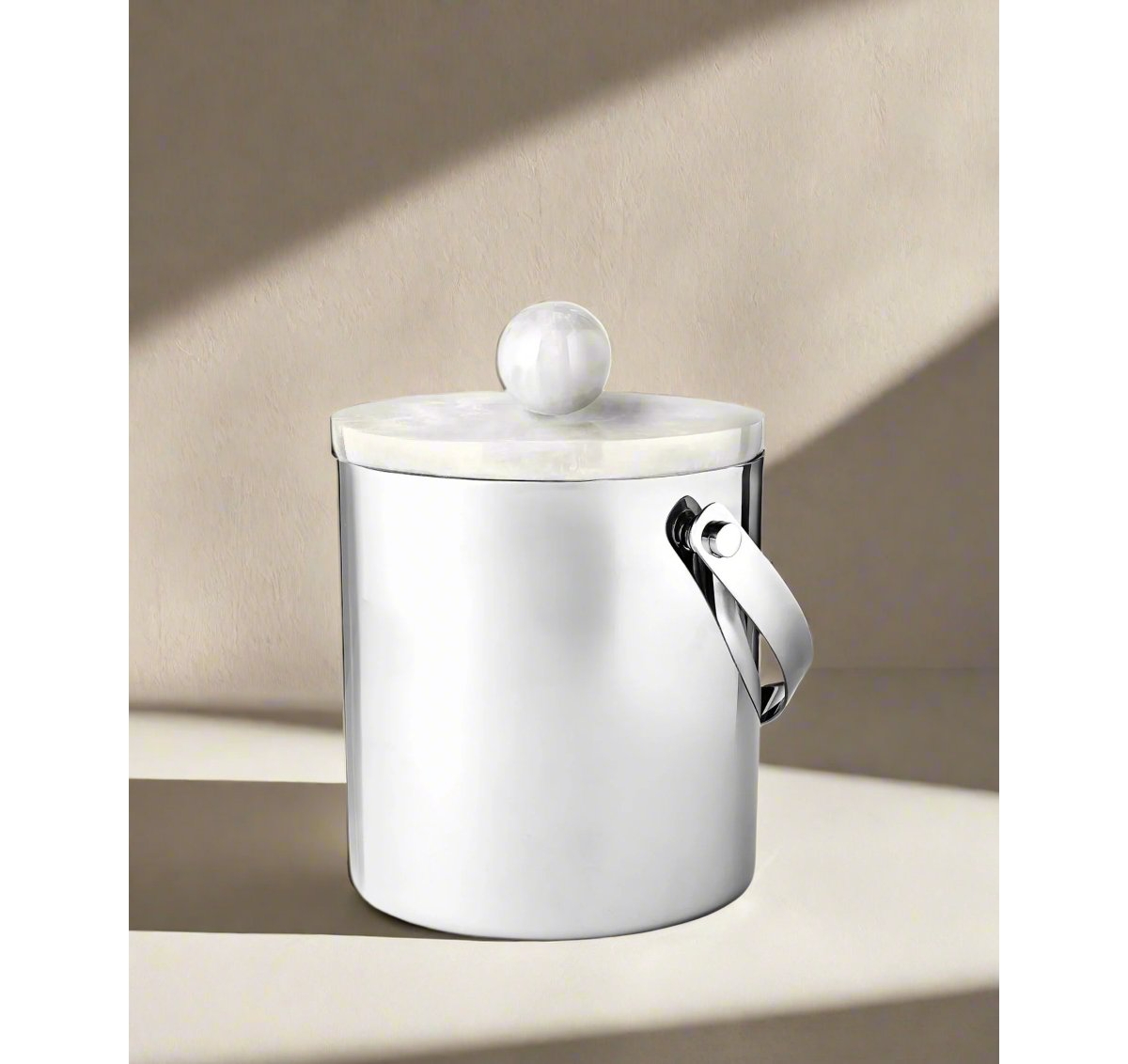 Godinger Azure Resin Ice Bucket In Silver