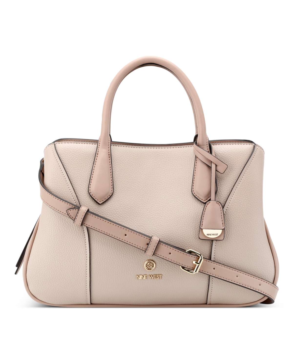 NINE WEST BLOOMFIELD TRIPLE COMPARTMENT SATCHEL BAG 