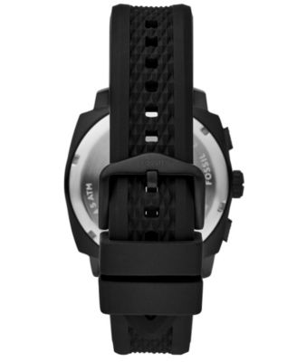 Men's Machine Chronograph Black Stainless-Steel Watch, 44mm