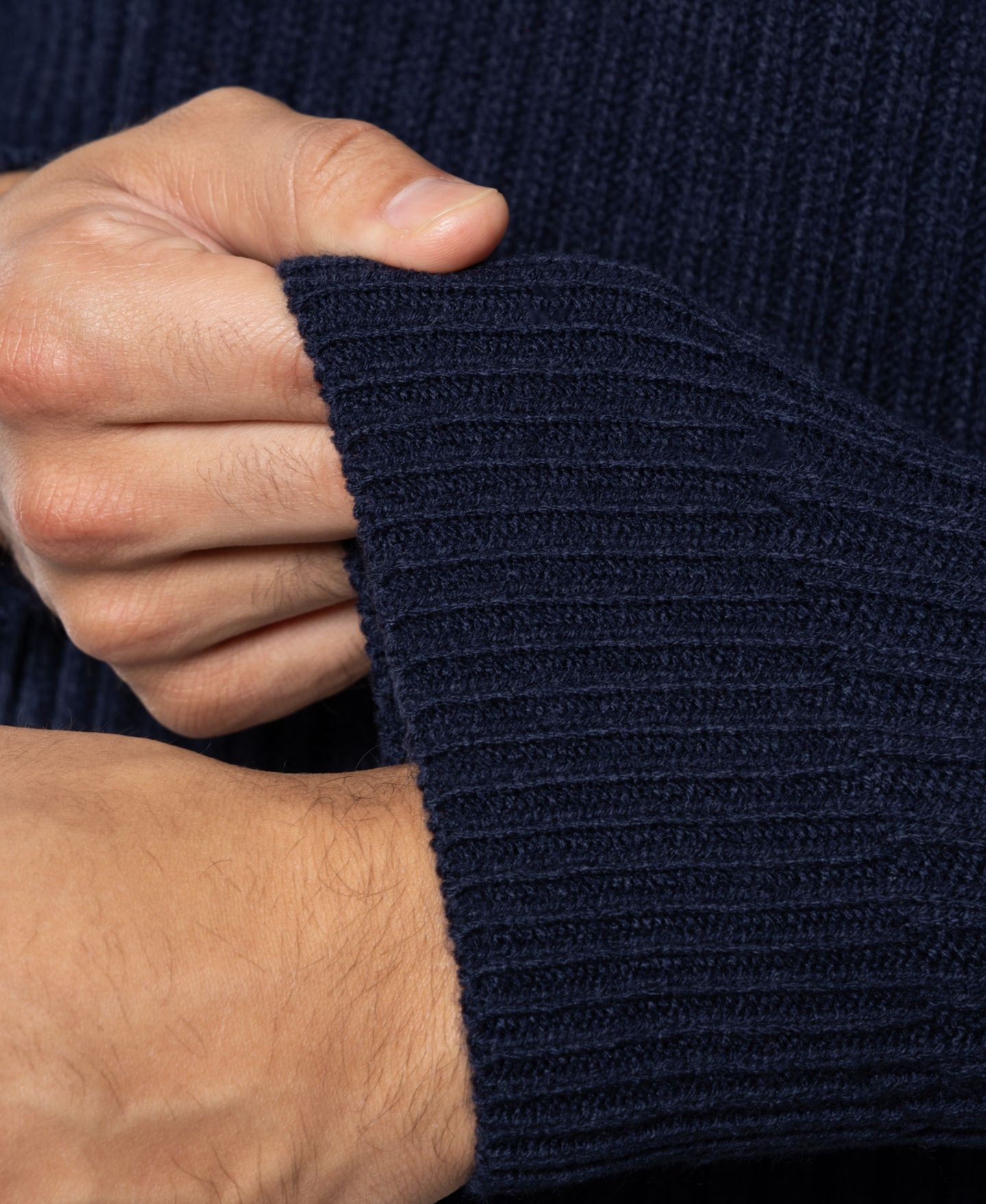 Мужской свитер X-Ray Ribbed Mock Neck Quarter-Zip, цвет: Тёмно-синий — фото 9
