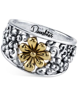 Unwritten - Daughter Flower Ring in Sterling Silver and Gold-Flashed Sterling Silver