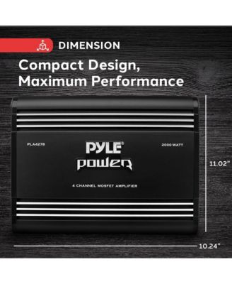 4-Channel Bridgeable MOSFET Car Amplifier, 2000 Watts