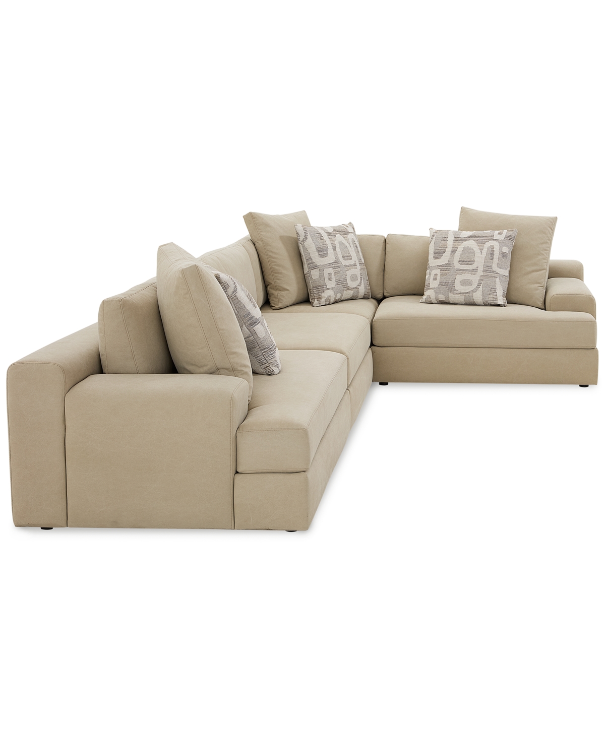 Macy's Klarke 4-pc. L Sectional, Exclusively At  In Platinum