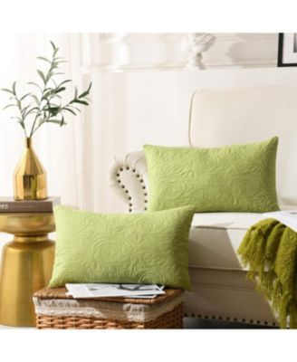 2 Pack Throw Pillow Cover Euro Sham Covers Lumbar Pillow Cover