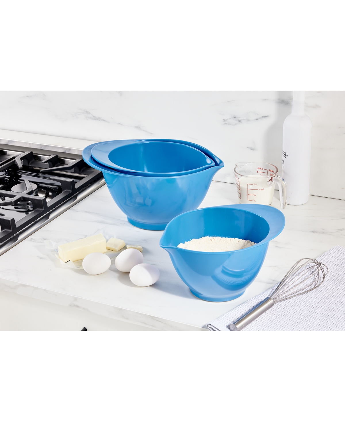 Macy's The Cellar Melamine Batter Bowls, Set Of 3, Exclusively At  In Blue