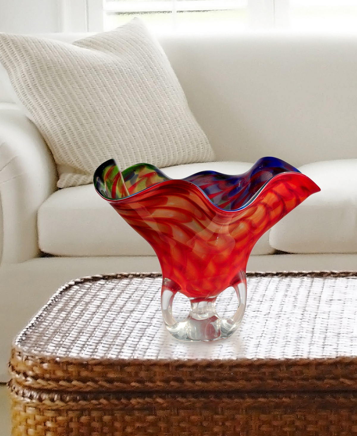 Dale Tiffany Cinnabar Bowl In Red