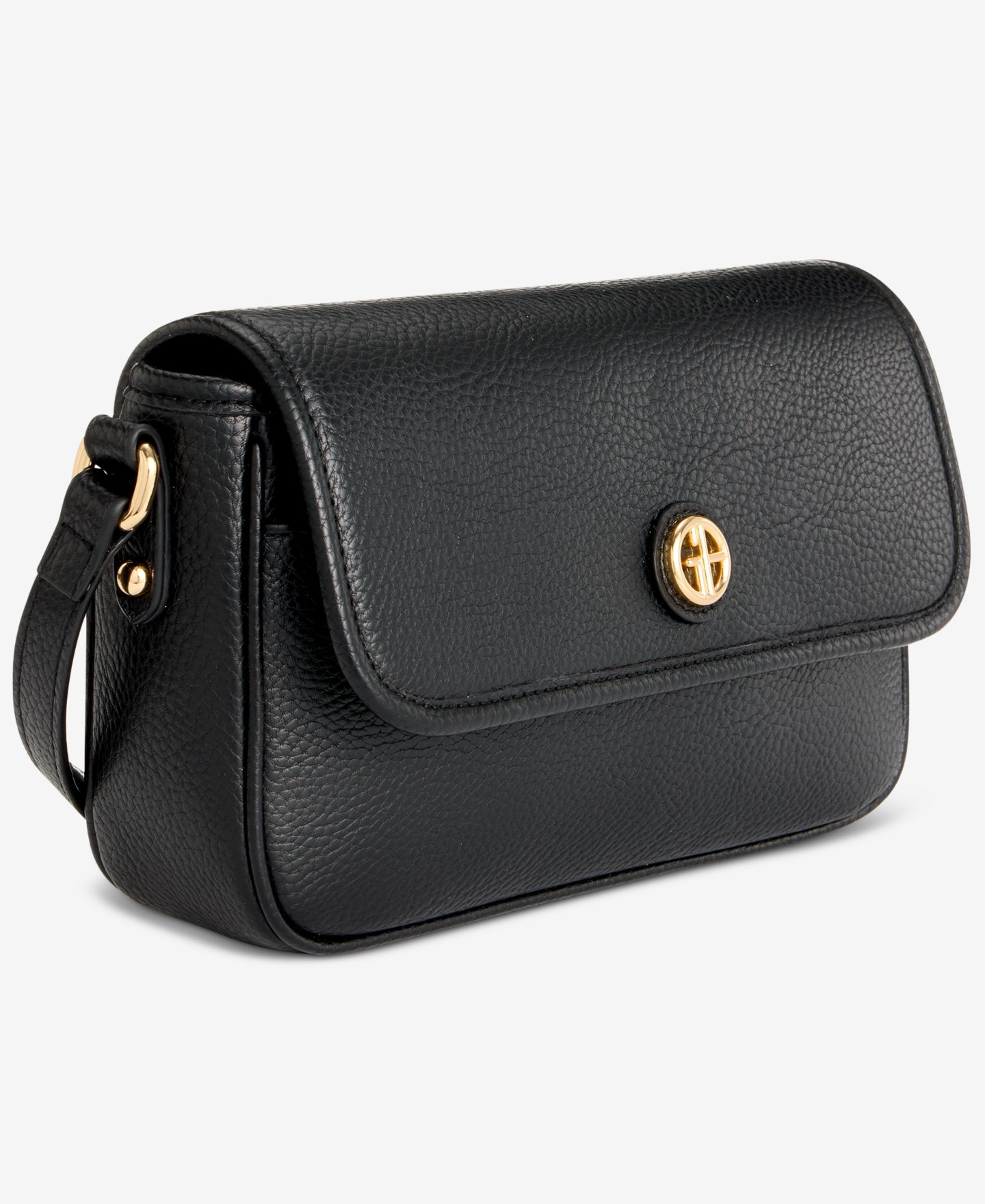 Женская сумка Giani Bernini Pebble East West Small Flap Crossbody, цвет: Чёрный — фото 3