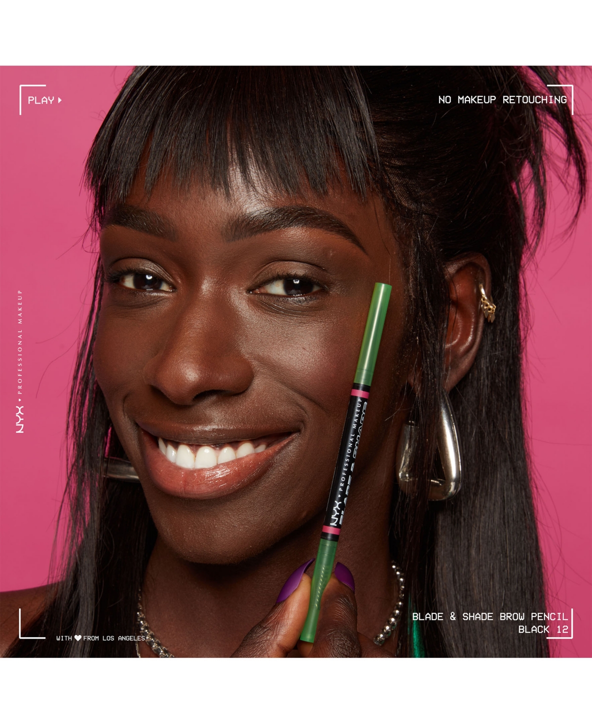 Nyx Professional Makeup Blade & Shade Brow Pencil In Black