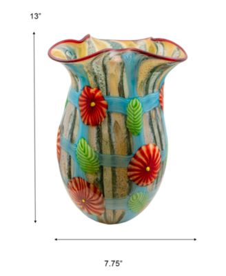 13" Plazio Art Glass Vase