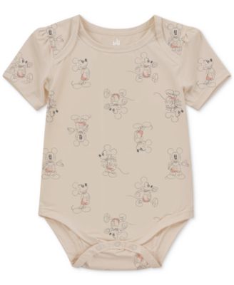 Baby Mickey Mouse Short-Sleeve Bodysuits, 3 Pack