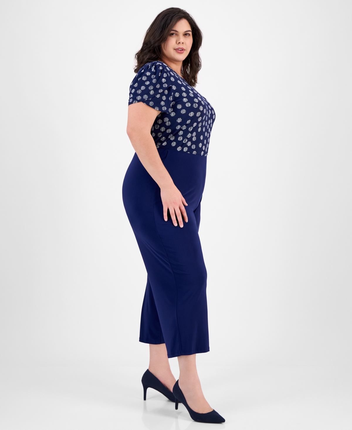 Shop Ak Anne Klein Plus Size High-rise Cropped Pull-on Pants