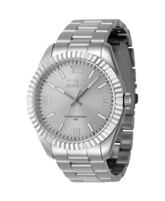 Men's 47449 Specialty Quartz 3 Hand Silver Dial Watch