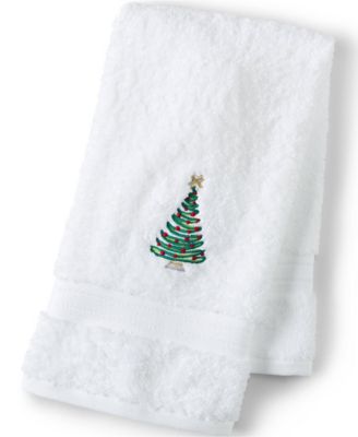 Seasonal Cotton Embroidered Hand Towel, 19" x 30"