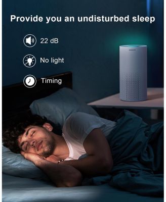 MORENTO Air Purifiers for Home Large Room Up to 1076 Ft2, H13 HEPA Air Purifiers for Bedroom 22 dB, Air Cleaners for Pet Dander, Dust, Pollen, Odor, Smoke, with 7 Color Light, KILO, White