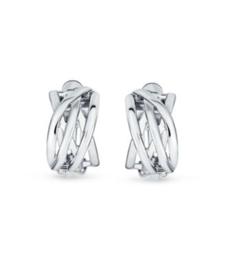 Classic Celtic Knot Clip-On Earrings Two Tone For Non-Pierced Ears Gold Plated