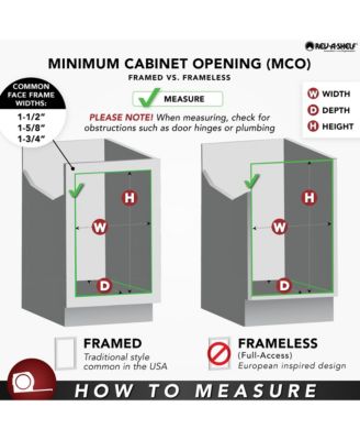 15" Kitchen Cabinet Door Mounted 3-Shelf Storage Spice Rack, 4SR-15