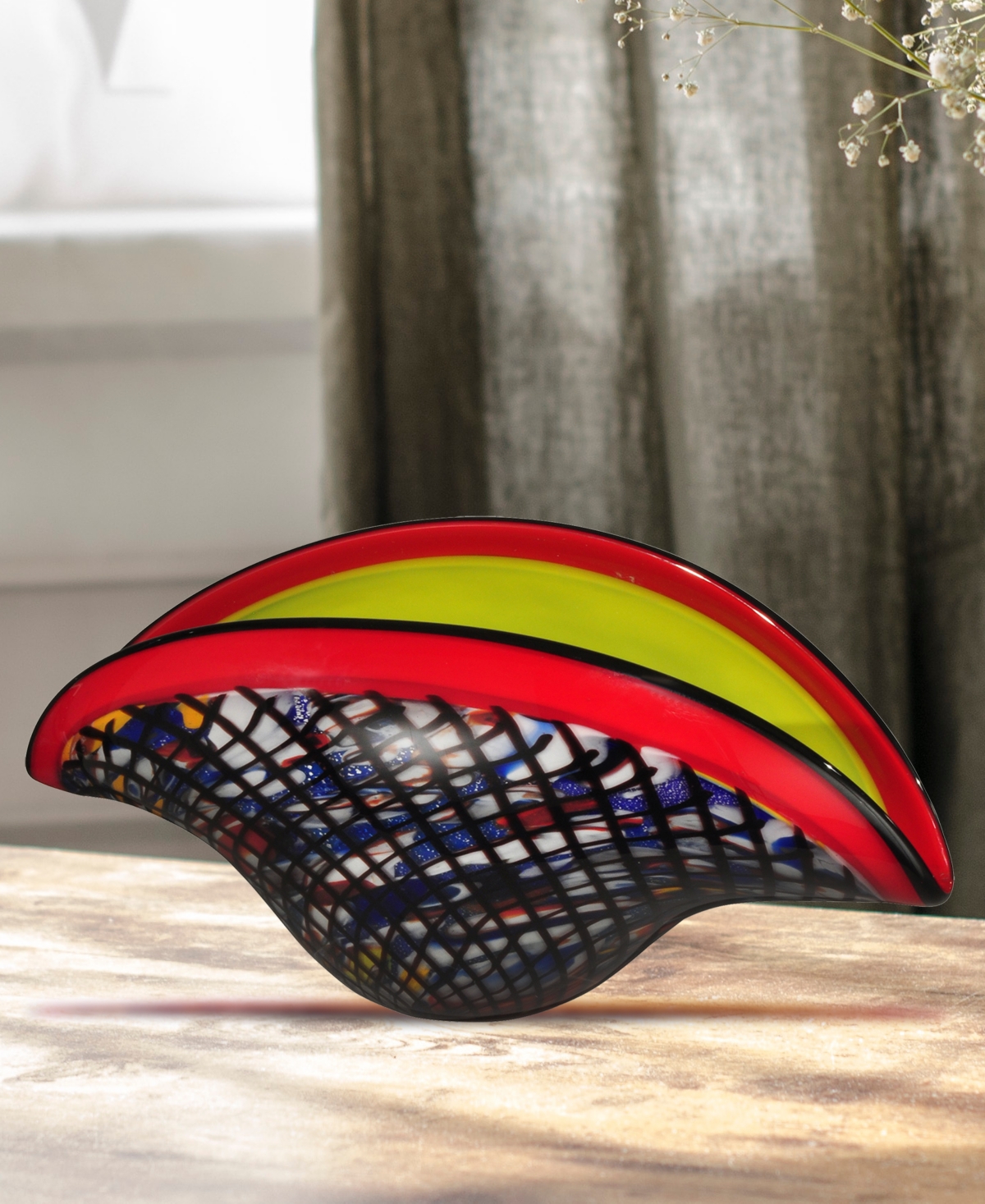 Dale Tiffany 7.75" Fasoni Art Glass Bowl In Red