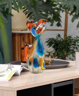 7.75" Maximo Dog Art Glass Figurine