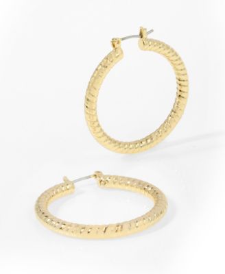 Textured Medium Hoop Earrings