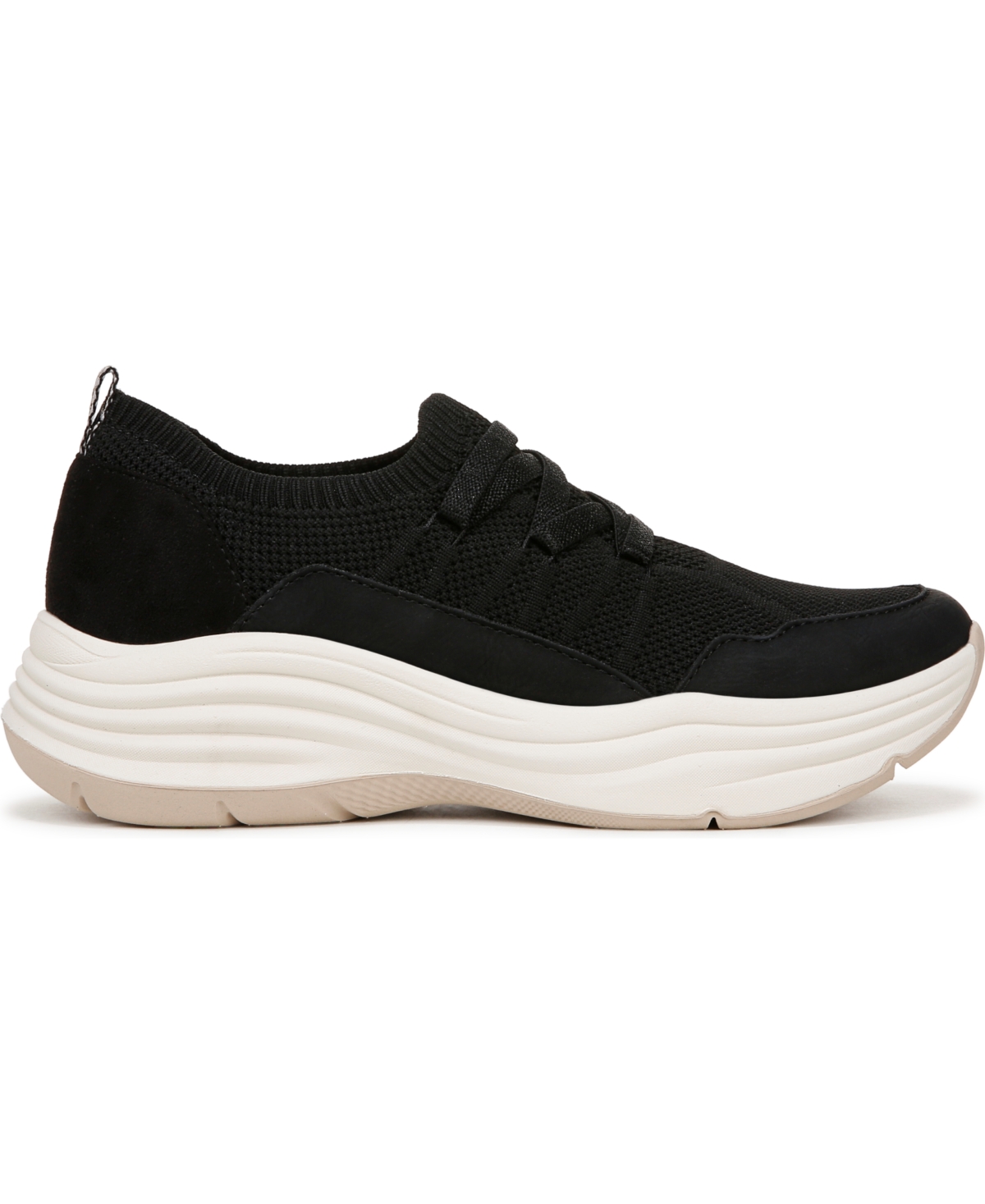 Bzees Impact Slip-on Sneaker In Black Knit Fabric