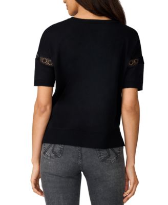 Women's Lace-Sleeve Sweater