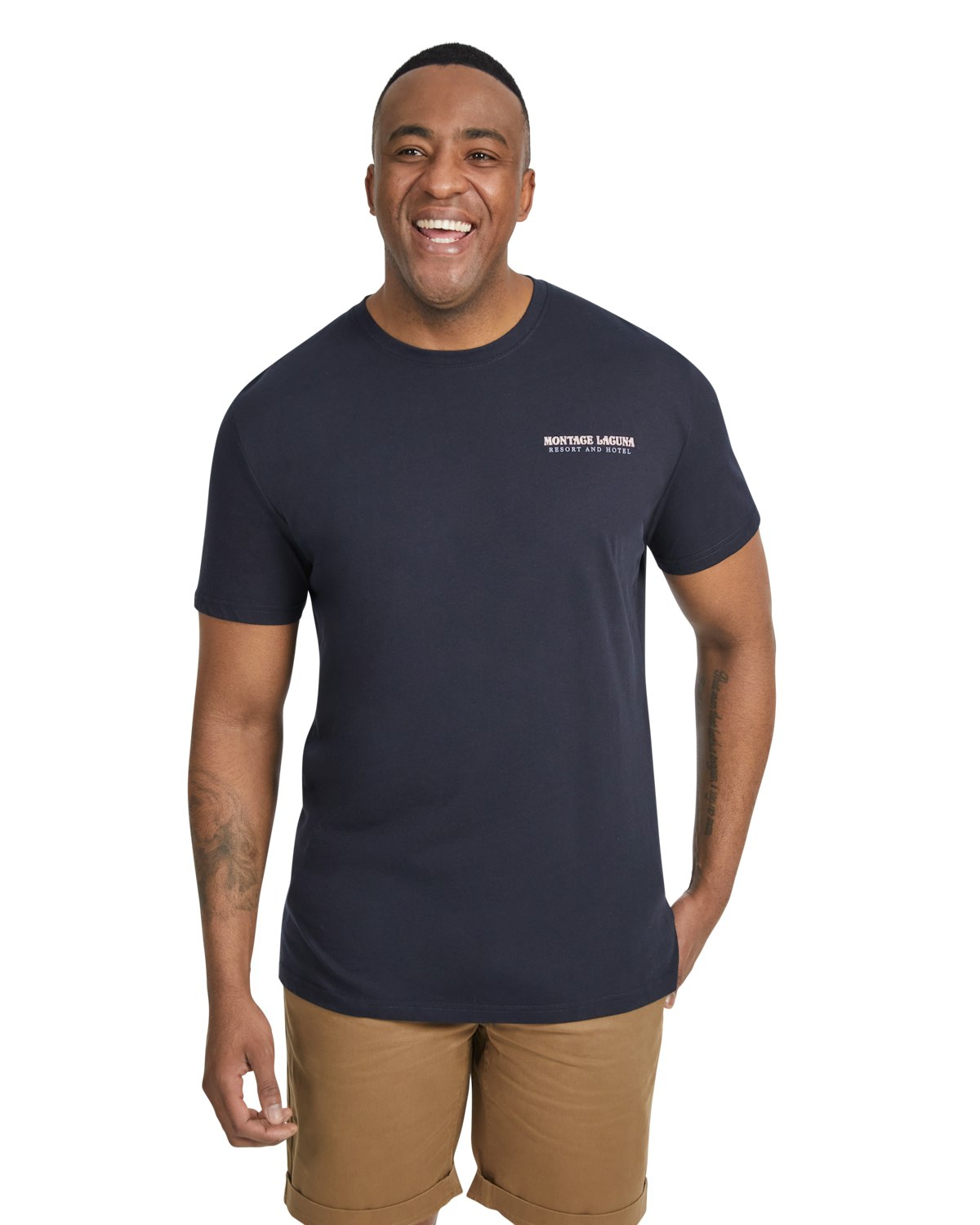 Men's Montage Crew Neck Tee - Navy