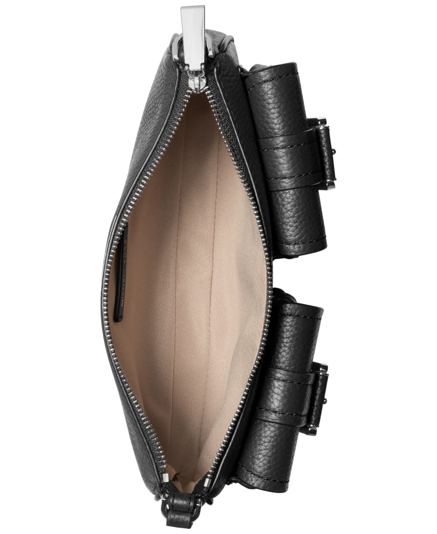 Женская сумка Michael Kors Zoe Small Leather Convertible Slim Shoulder, цвет: Чёрный — фото 3