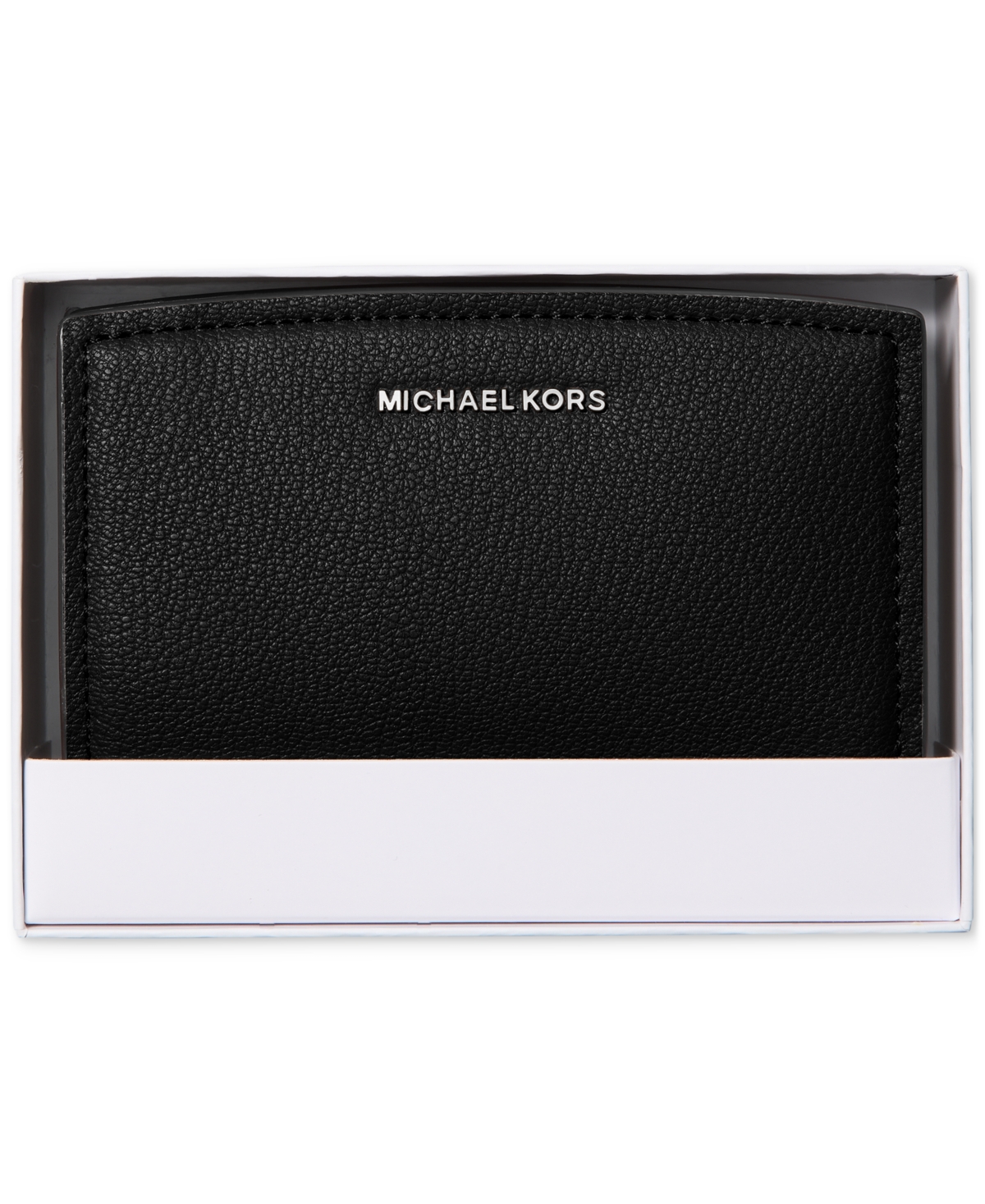 Michael Kors Michael  Bryant Medium Leather Zip Around Wallet In Black