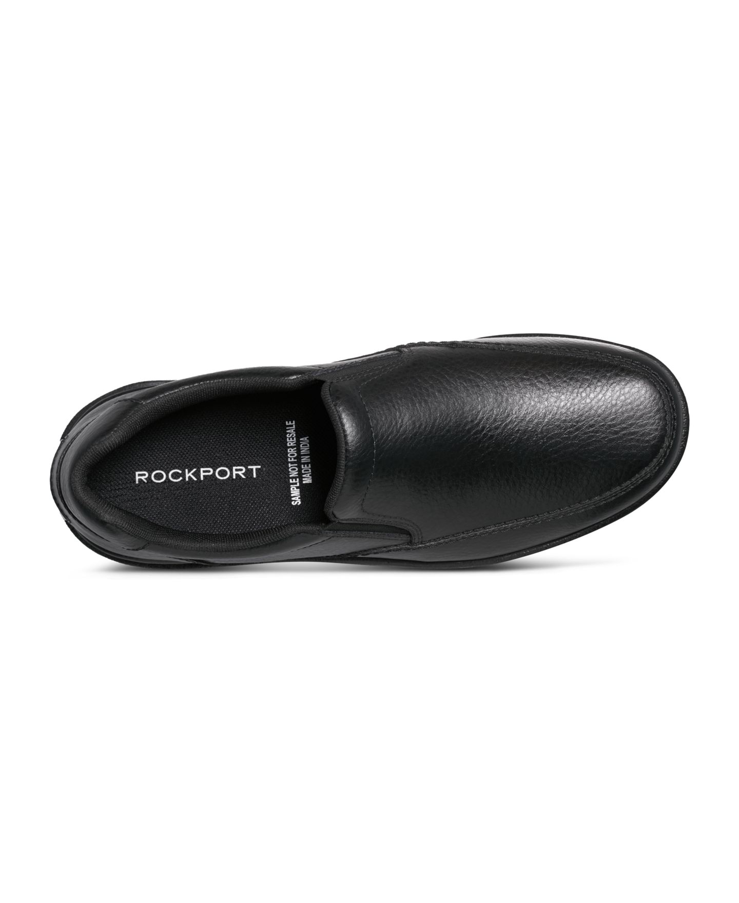 Мужские туфли Rockport Eureka Slip-On Casual, цвет: Чёрный кожаный — фото 3