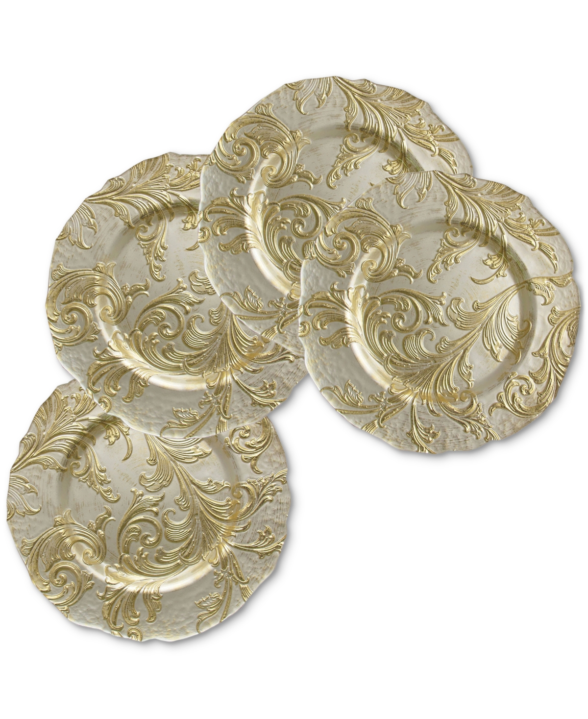 American Atelier Vanessa Charger Plate 13", Set Of 4 In Gold
