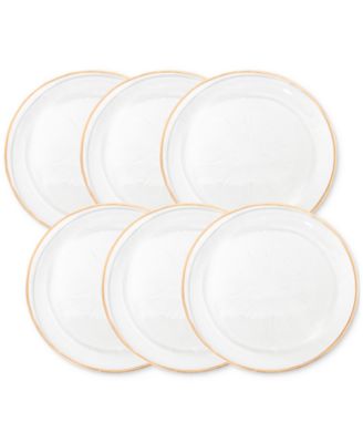American Atelier - Elite Gold Glass Charger Plates, Set of 6