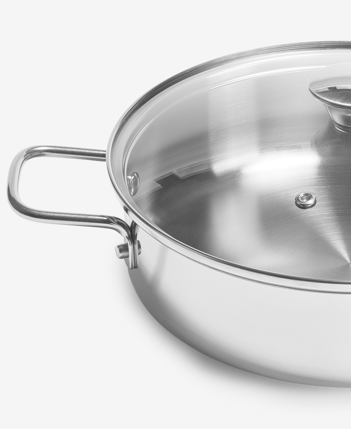Arch Studio Stainless Steel 3-qt. Everyday Pan And Lid In Silver