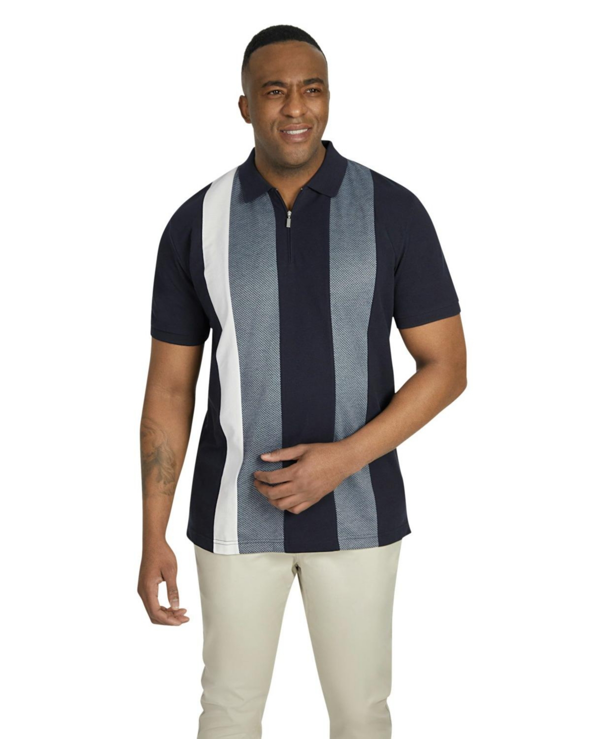 Big & Tall Huxlie Splice Polo - Navy