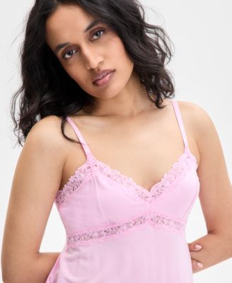 Women's Lace-Trim Knit Tank & Pajama Pants Set, Exclusively at Macy's