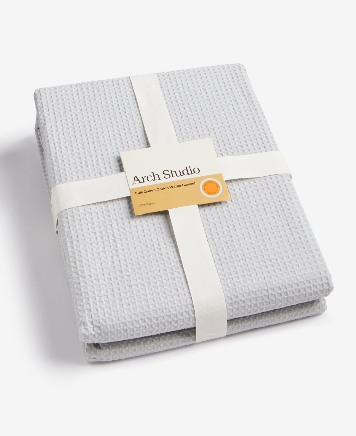 Arch Studio Waffle Cotton Blanket, Twin, Exclusively At Macy's In Grey