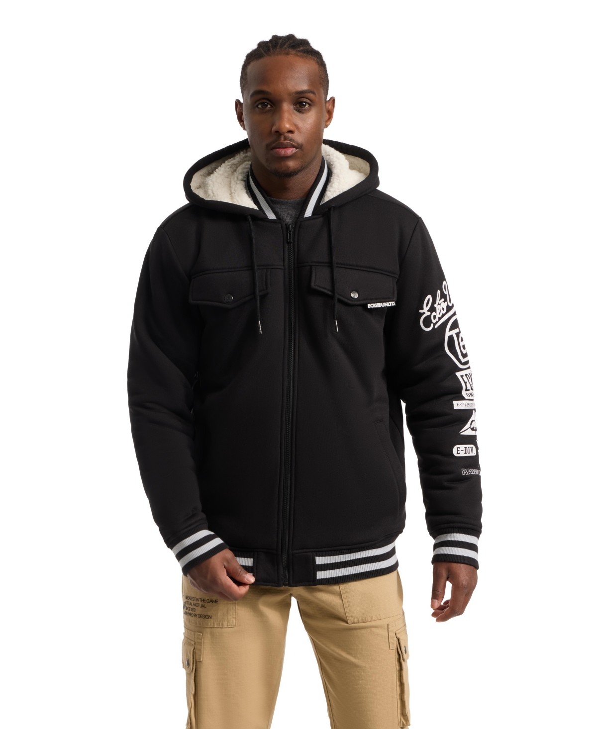 Men's Renown Sherpa Varsity Jacket - Gray marled