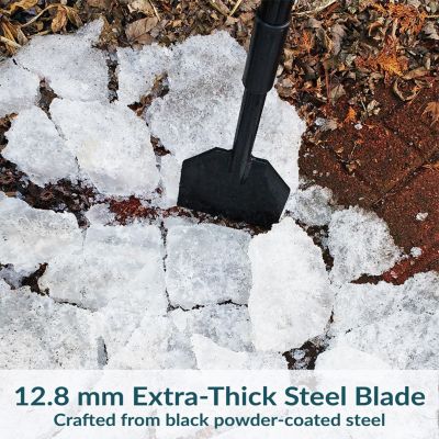 Outdoor Steel Shock-Absorbing Ice Chopper and Scraper with Extra Thick Blade and Foam Grip - 47"