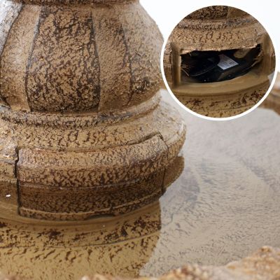 52"H Electric Fiberglass and Resin 4-Tier Pineapple Top Outdoor Water Fountain