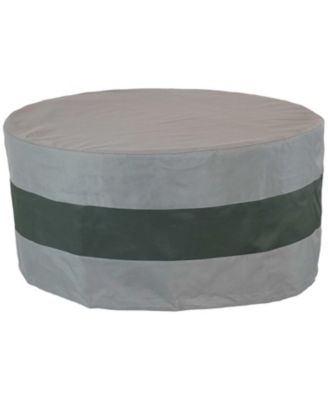 Outdoor Heavy-Duty Weather-Resistant 300D Polyester Round Fire Pit Cover
