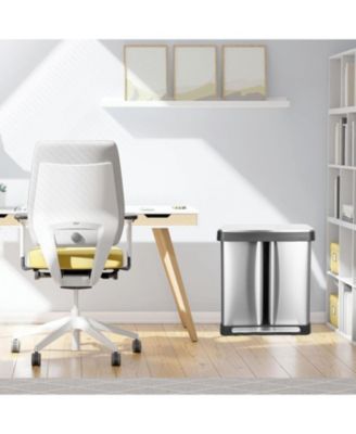 2 x 9.5 Gal (36L+36L) Trash Can, Dual Compartments Garbage Can