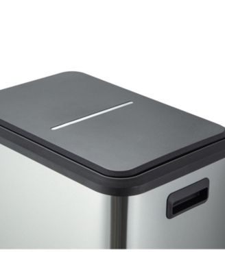 30 Liter / 8 Gallon Rectangular Hands-Free Dual Compartment Recycling Kitchen Step Trash Can