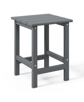 3-Piece Outdoor Patio HDPE Adirondack Chair With Cup Holder and Table Set