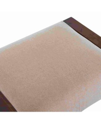 Vintage-Inspired Beige Ottoman with Wooden Legs, Stylish Footrest for Living Room, Bedroom, and Small Spaces